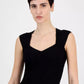 Women's Sweetheart-Neck Ribbed-Knit Top