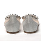 Christian Louboutin Silver Flat Point Toe Shoe