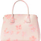 Serena Spring Pansies Leather Satchel