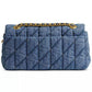 Small Tabby Denim Shoulder Bag 26 with Quilting