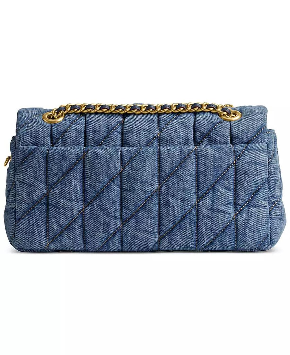 Small Tabby Denim Shoulder Bag 26 with Quilting