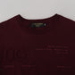 Dolce & Gabbana Elegant Maroon Crew Neck Casual Tee