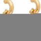 Two-Tone Crystal Pop Tab Charm Hoop Earrings