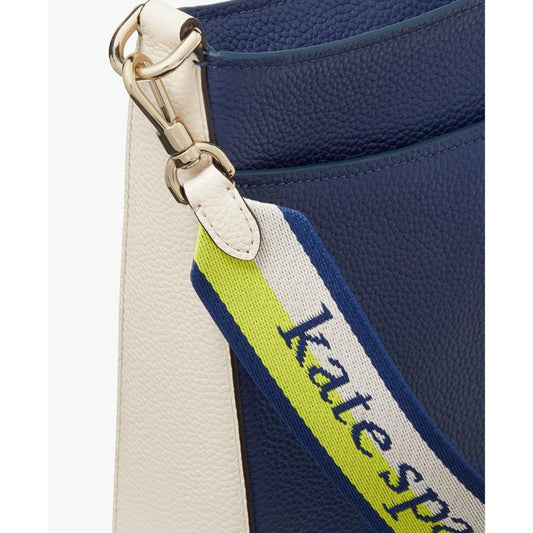 Hudson Colorblocked Pebbled Leather Small Messenger Crossbody