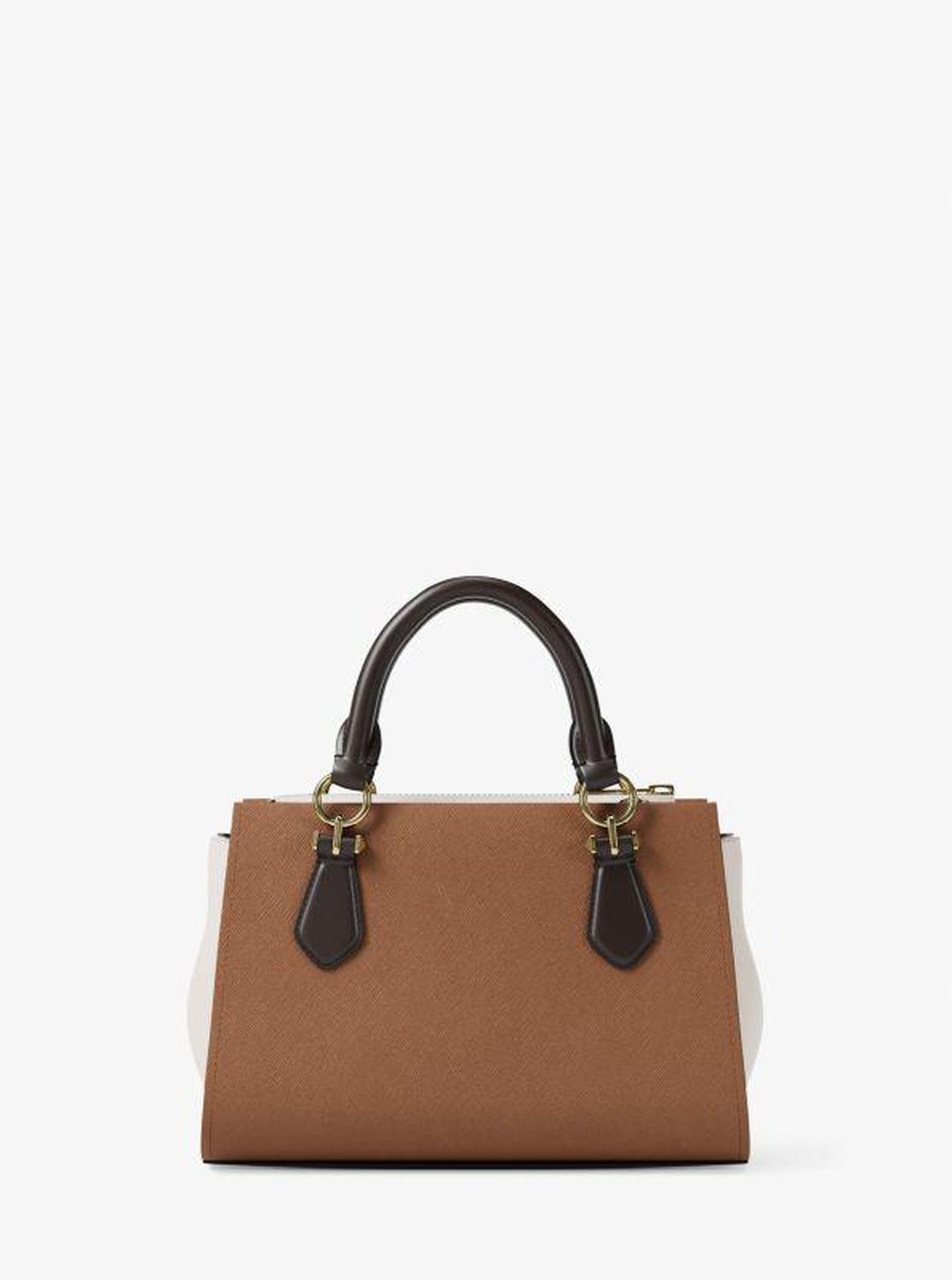 Marilyn Small Color-Block Saffiano Leather Messenger Bag