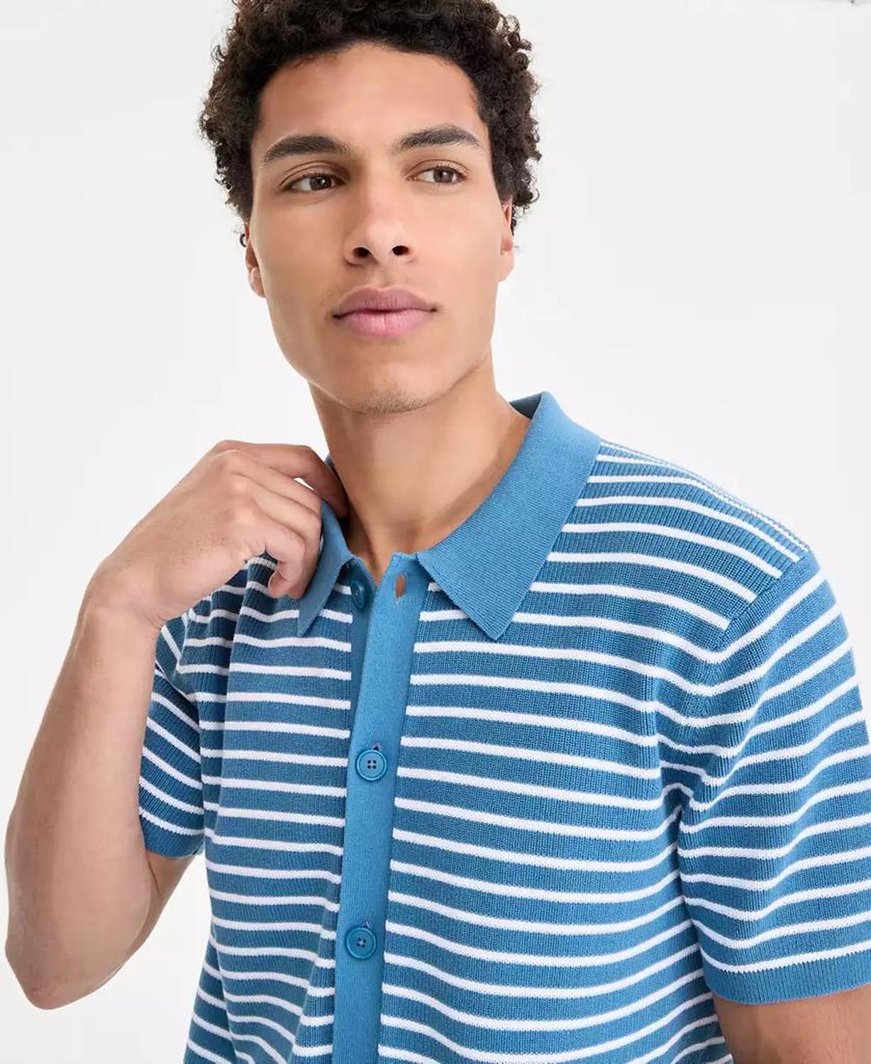 Men's Textured Stripe Shirt