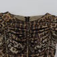 Dolce & Gabbana Elegant Leopard Print Midi Bodycon Dress