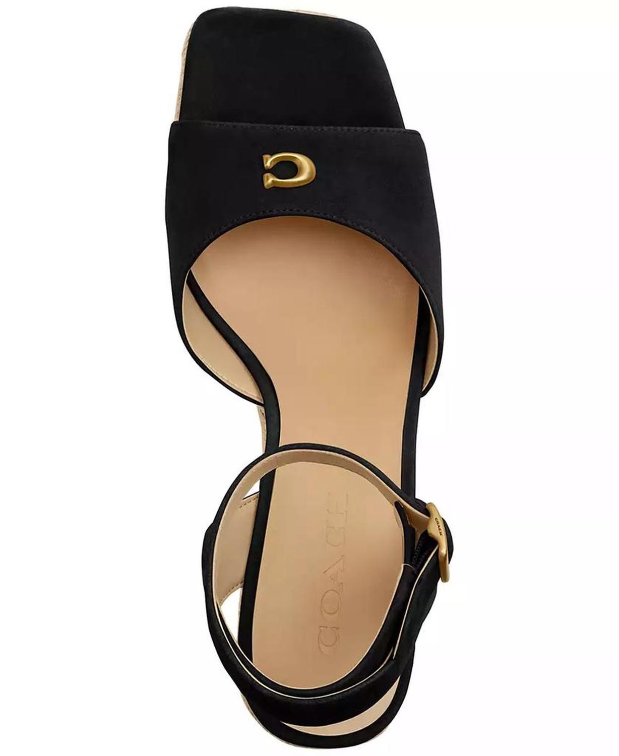 Women's Suede Espadrille Wedge Sandals