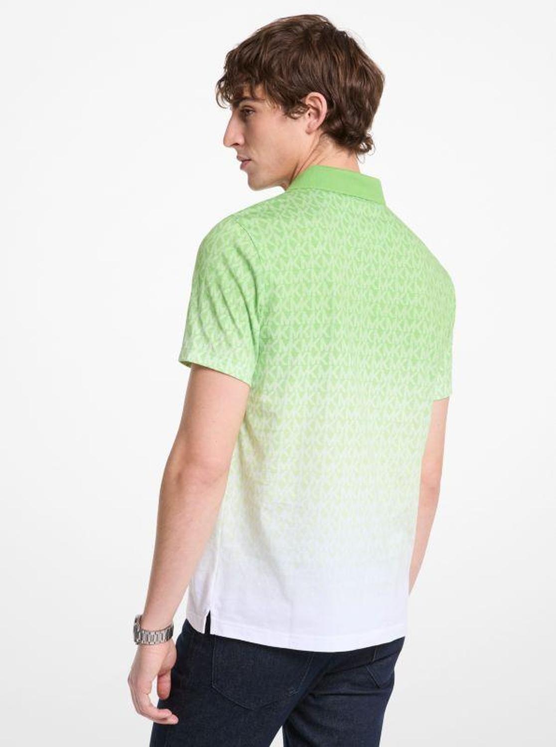 Ombré Signature Logo Cotton Polo Shirt