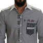 Dolce & Gabbana Slim Fit Striped Casual Shirt with Channel Motive