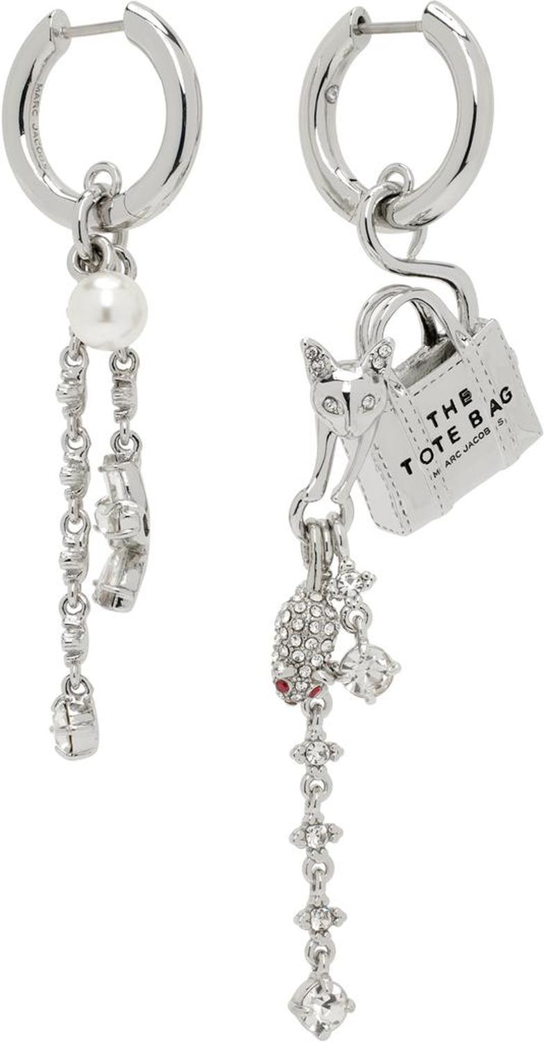 Silver Cats Out Of The Bag Earrings