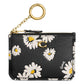 Mini Skinny Floral Print Leather ID Case
