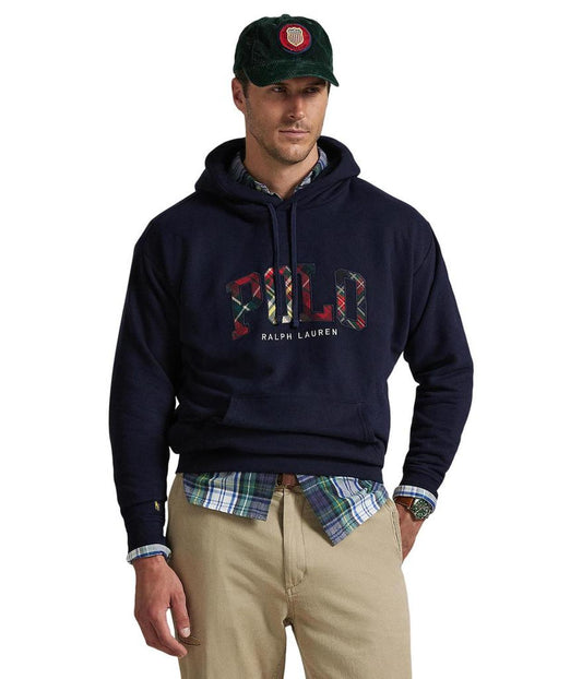 The RL Fleece Plaid-Logo Hoodie