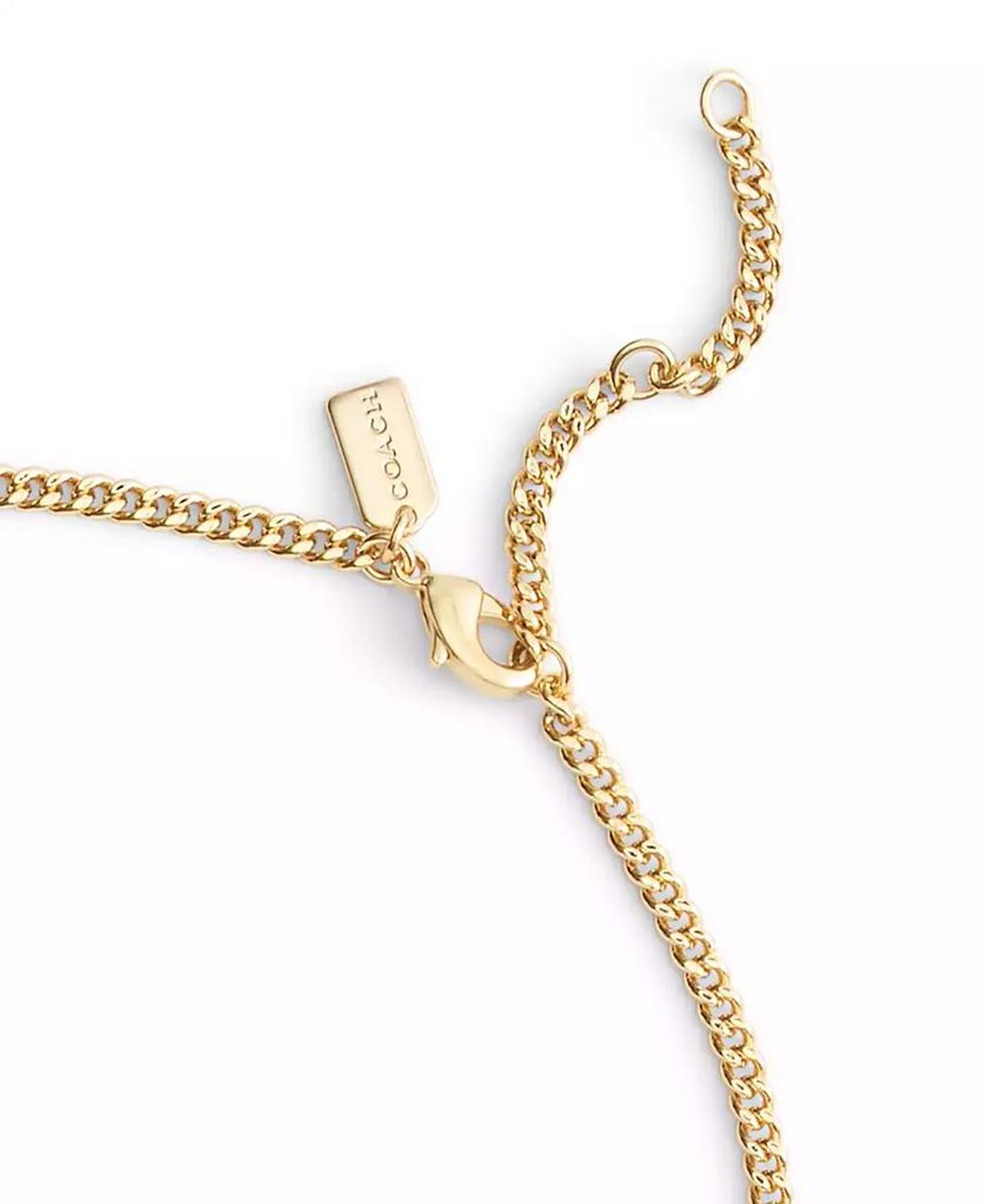 Two-Tone Signature Carabiner Heart Pendant Necklace