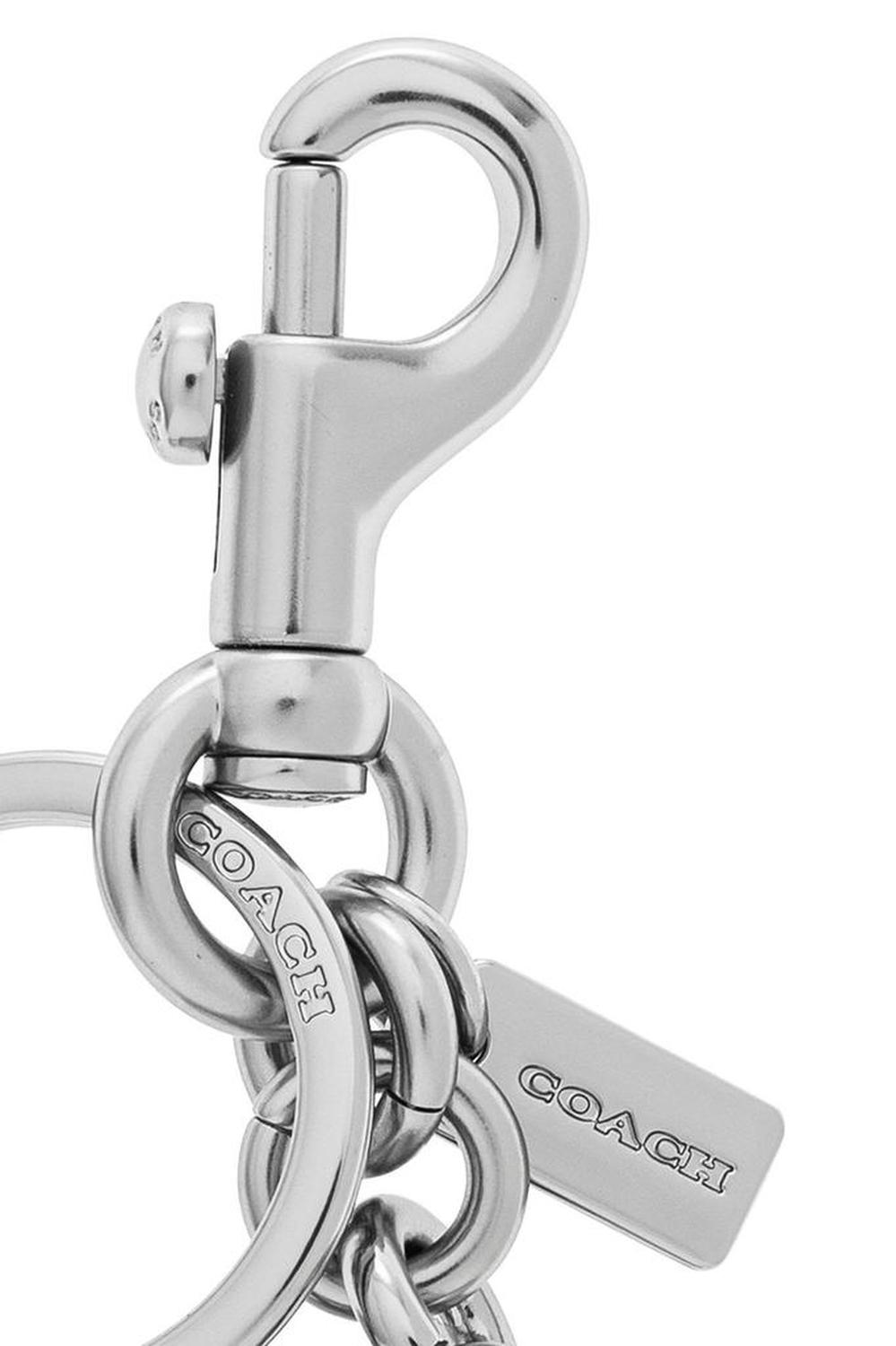 Coach Logo Plaque Keychain