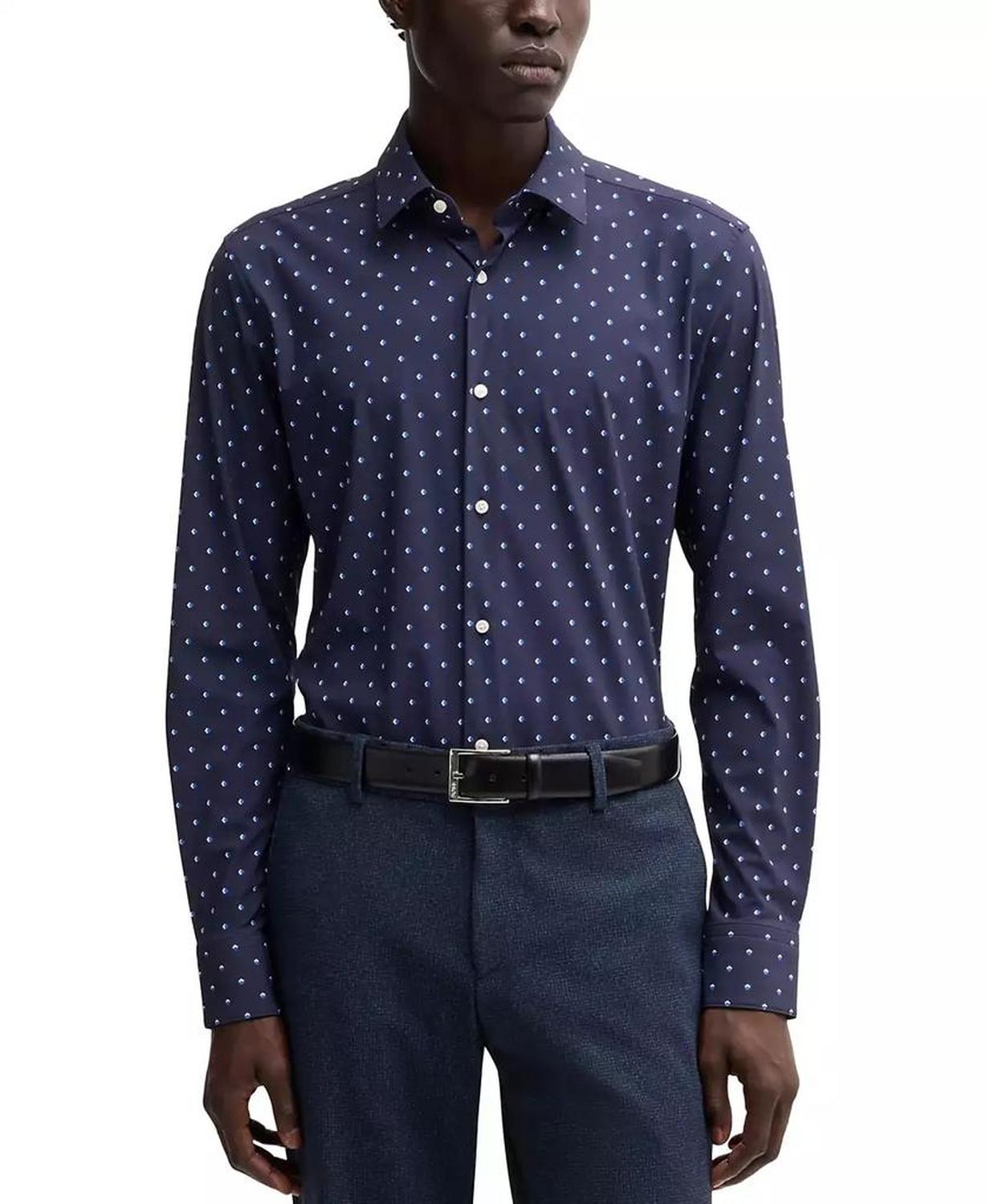 Men's Slim-Fit Performance Dress Shirt