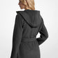 Wool Blend Hooded Coat