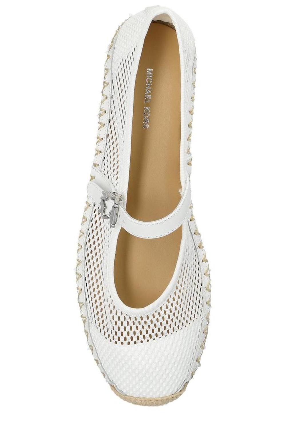 Michael Kors Lynn Buckle-Strapped Mesh Ballet Espadrilles