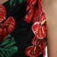 Dolce & Gabbana Tropical Elegance Silk Draped Dress
