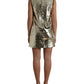 Dolce & Gabbana Elegant Silver Sequined Mini Dress