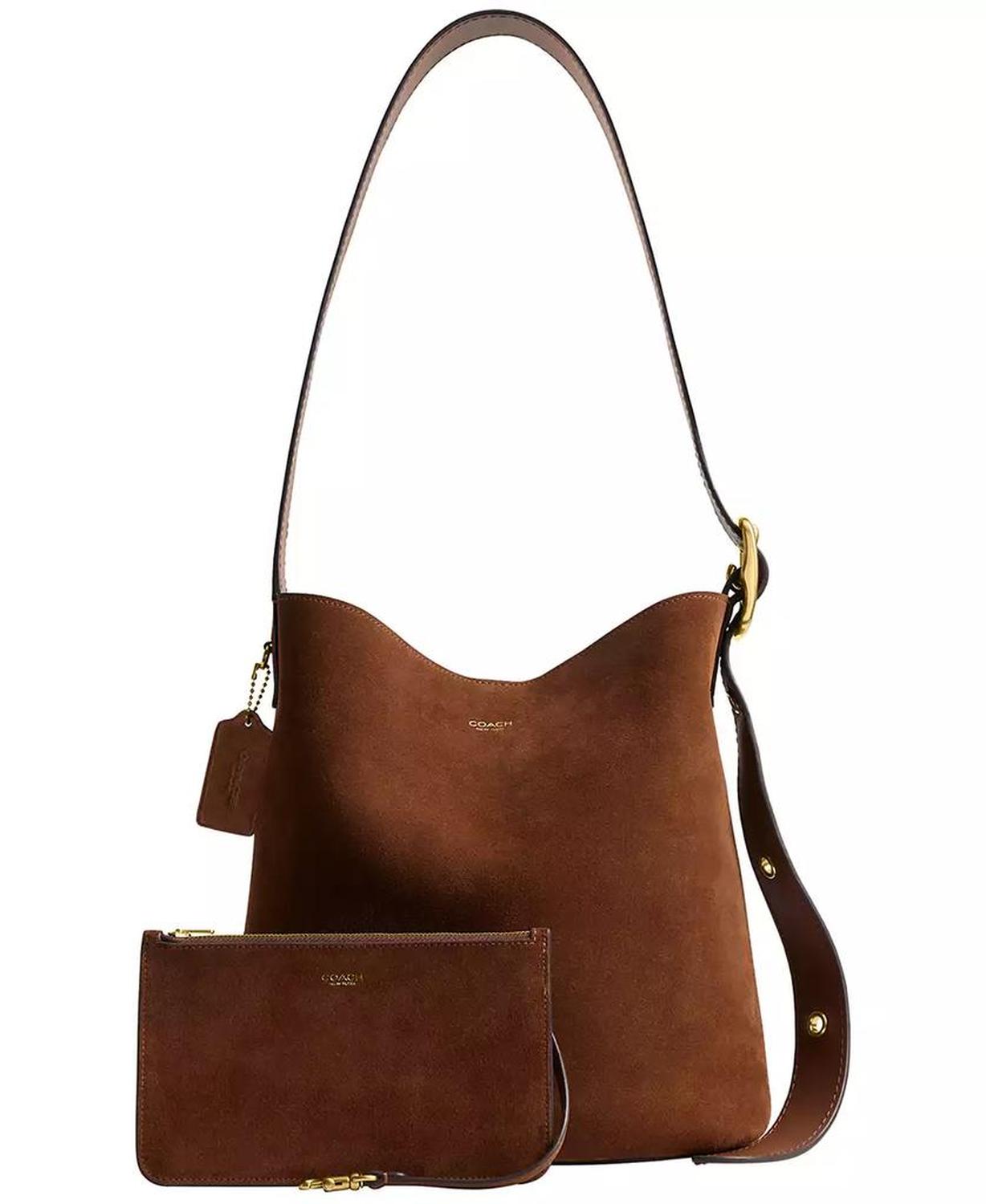 Women's Bleecker Suede Medium Bucket Bag