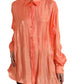 Dolce & Gabbana Elegant Coral Long Sleeve Polo Top