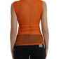 Dolce & Gabbana Chic Orange Crew Neck Tank Top