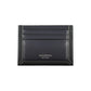 Tommy Hilfiger Sleek Blue Leather Card Holder with Contrast Detail