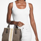 Marilyn Medium Signature Logo Stripe Satchel