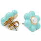Gold-Tone Petal Puff Floral Stud Earrings
