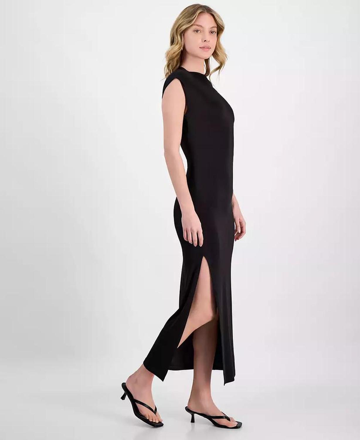 Women's Off-The-Shoulder Slit Maxi Dress