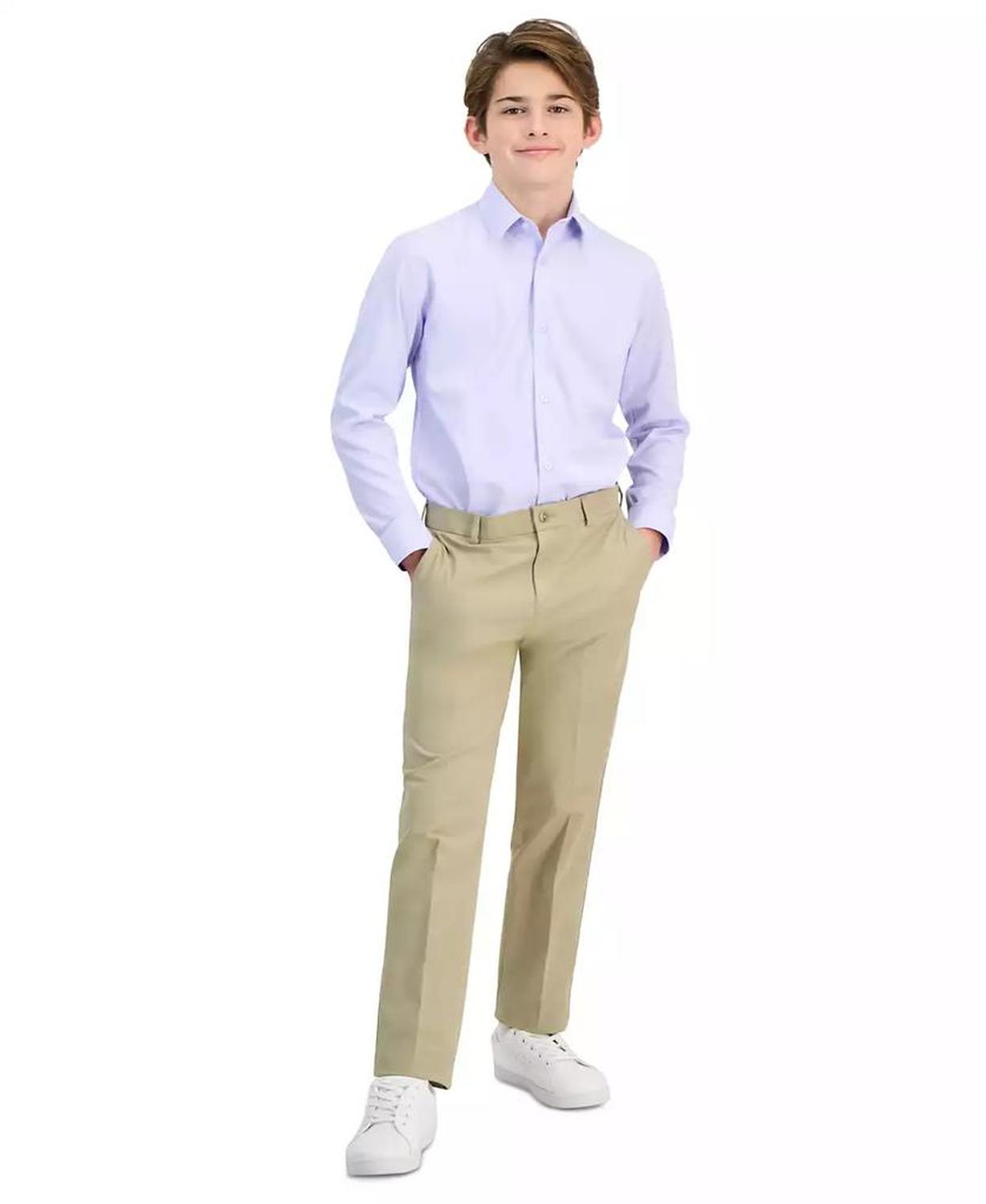 Big Boys Classic-Fit Stretch Dress Pants