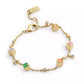 Faux Stone Signature Logo Enamel Cube Strand Bracelet