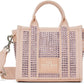 Pink 'The Crystal Canvas Crossbody' Tote