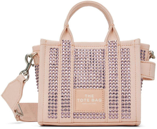 Pink 'The Crystal Canvas Crossbody' Tote