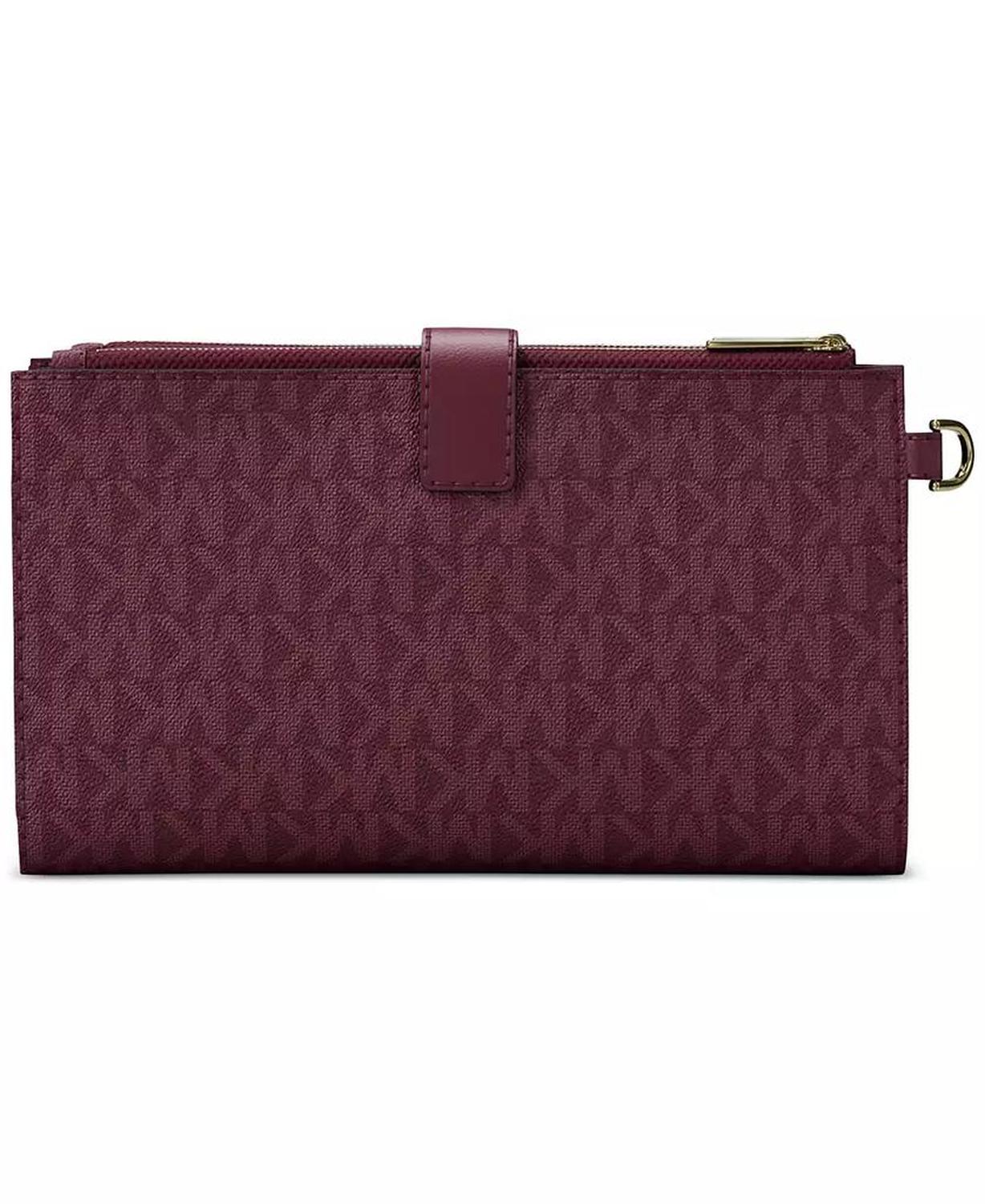 Logo Jet Set Double-Zip Wristlet