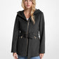 Wool Blend Hooded Coat