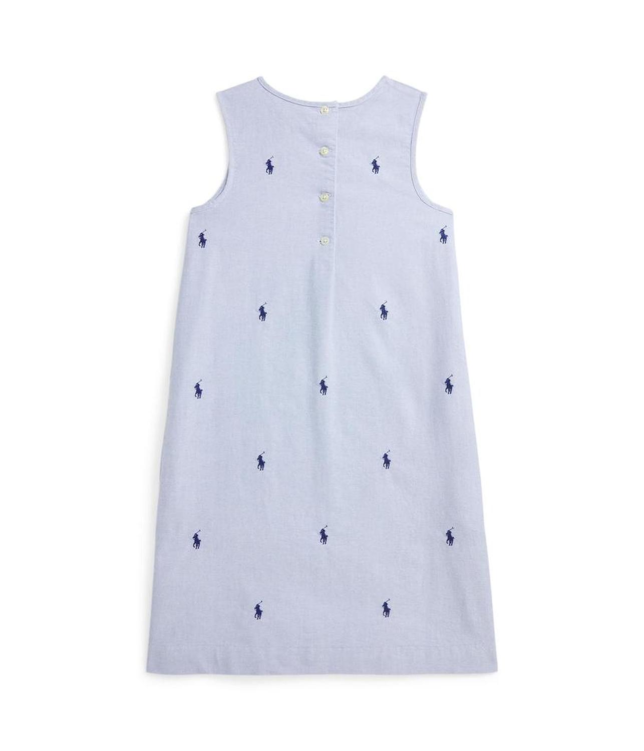Polo Pony Cotton Oxford Dress (Big Kid)