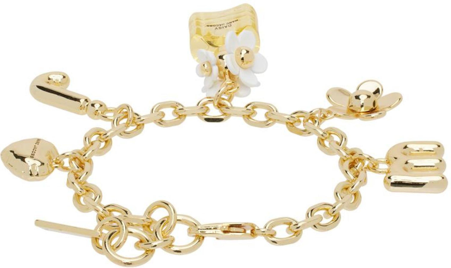Gold Daisy Charm Bracelet