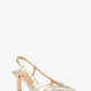 Alora Metallic Crocodile Embossed Leather Slingback Pump