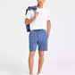 Men's Athletic-Fit Stretch Textured Logo 9" Shorts