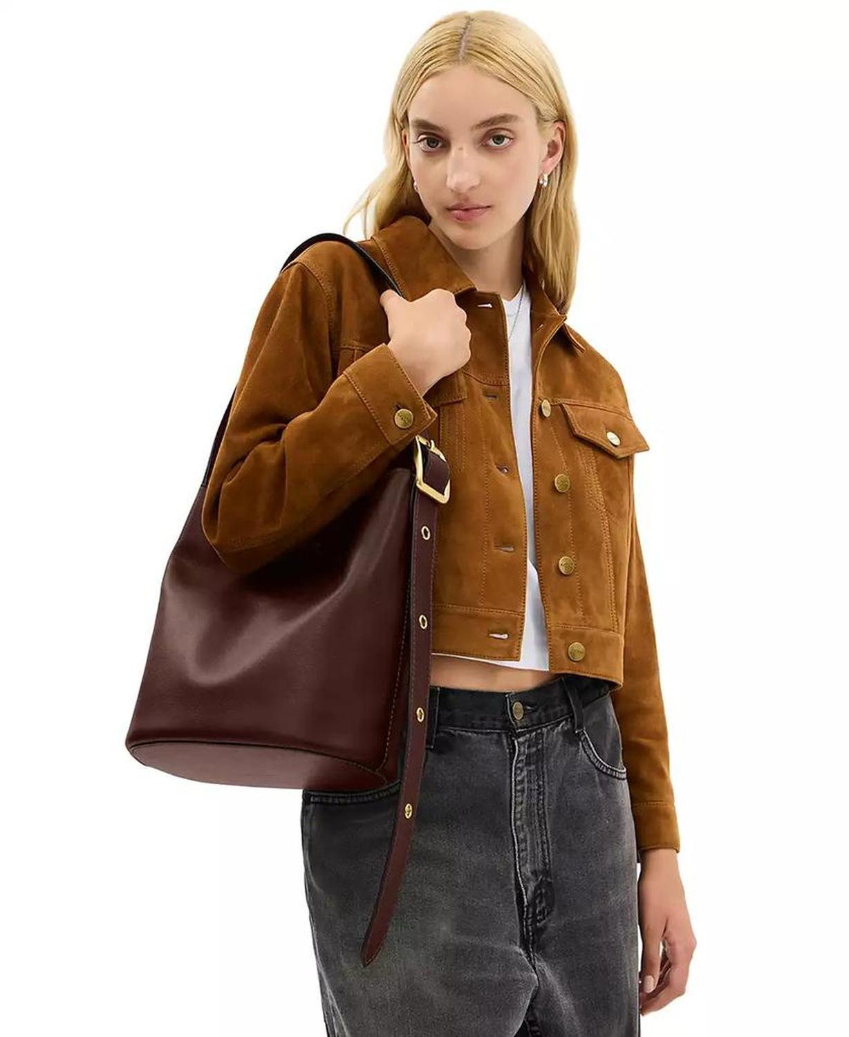 Bleecker Medium Leather Bucket Bag