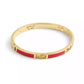 Enamel Signature Horse Carriage Cut Out Bangle Bracelet
