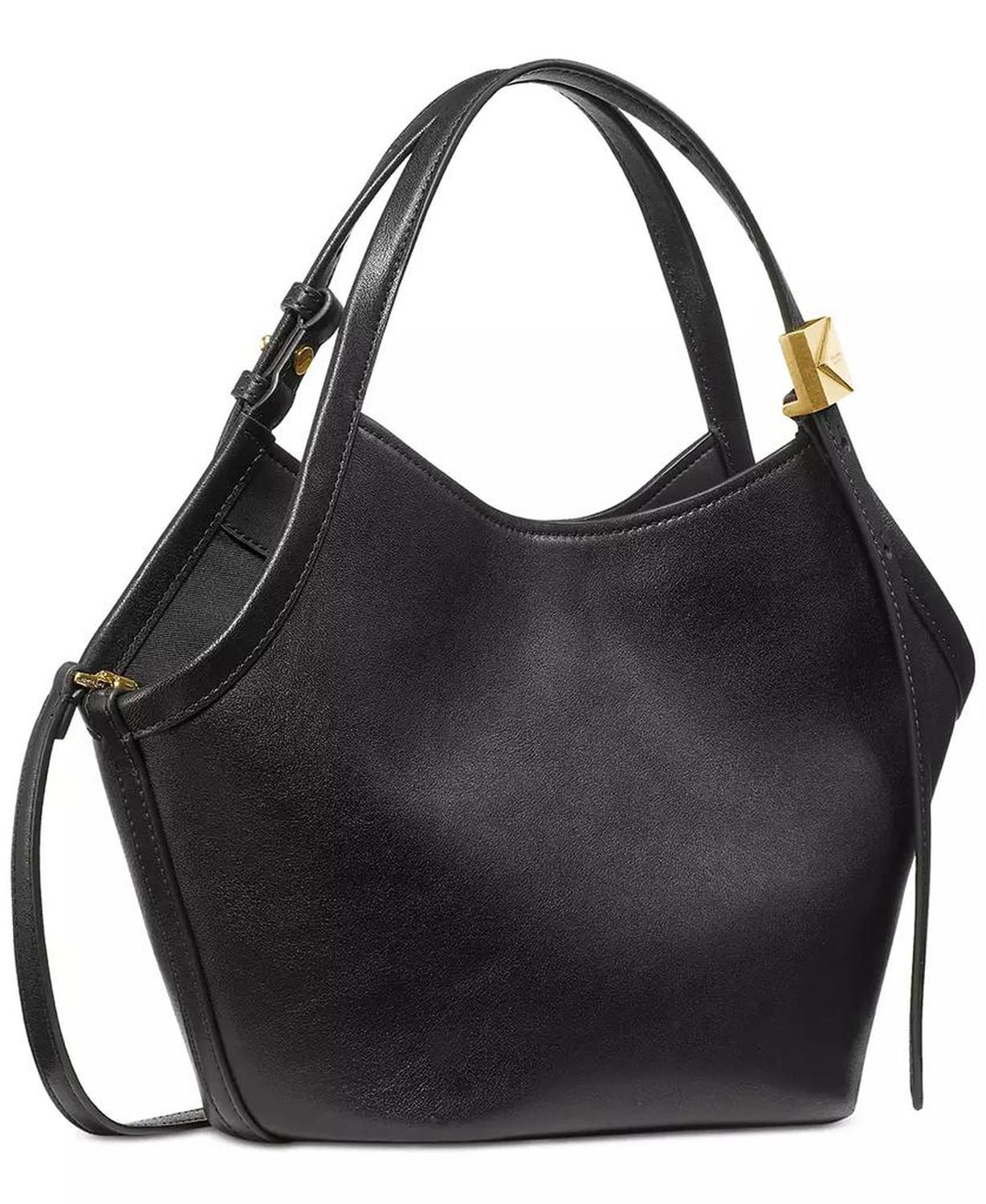 Deco Medium Leather Tulip Tote Bag