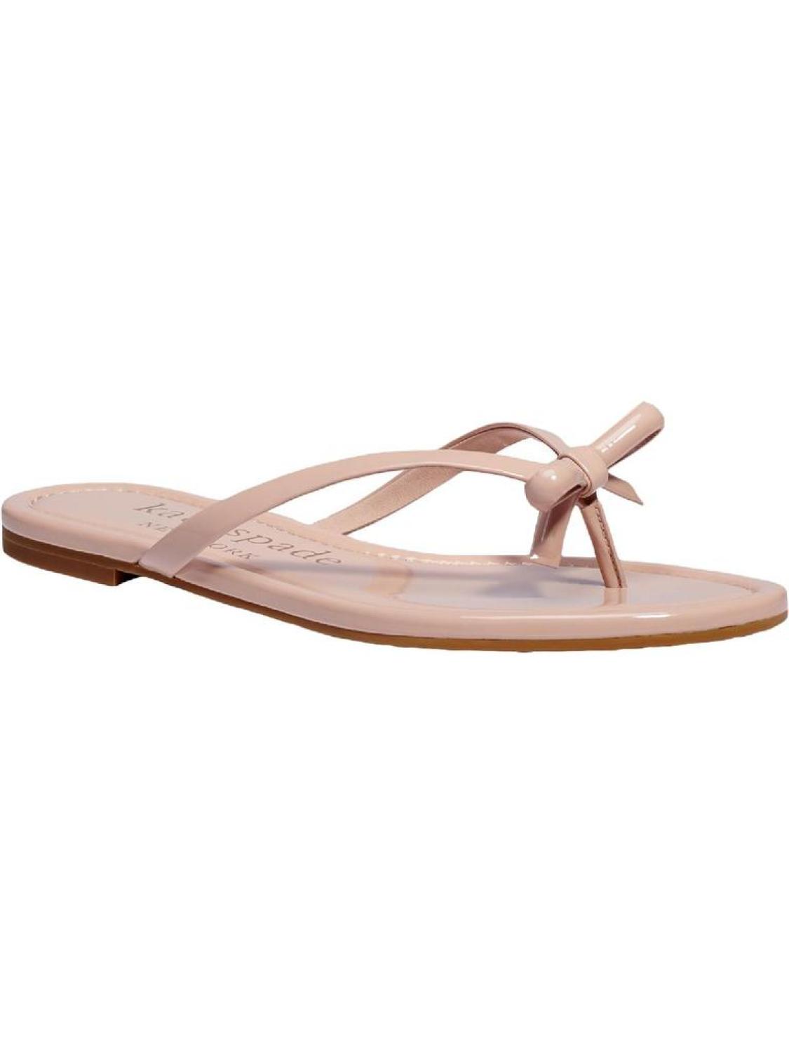 Petit Womens Leather Patent Flip-Flops