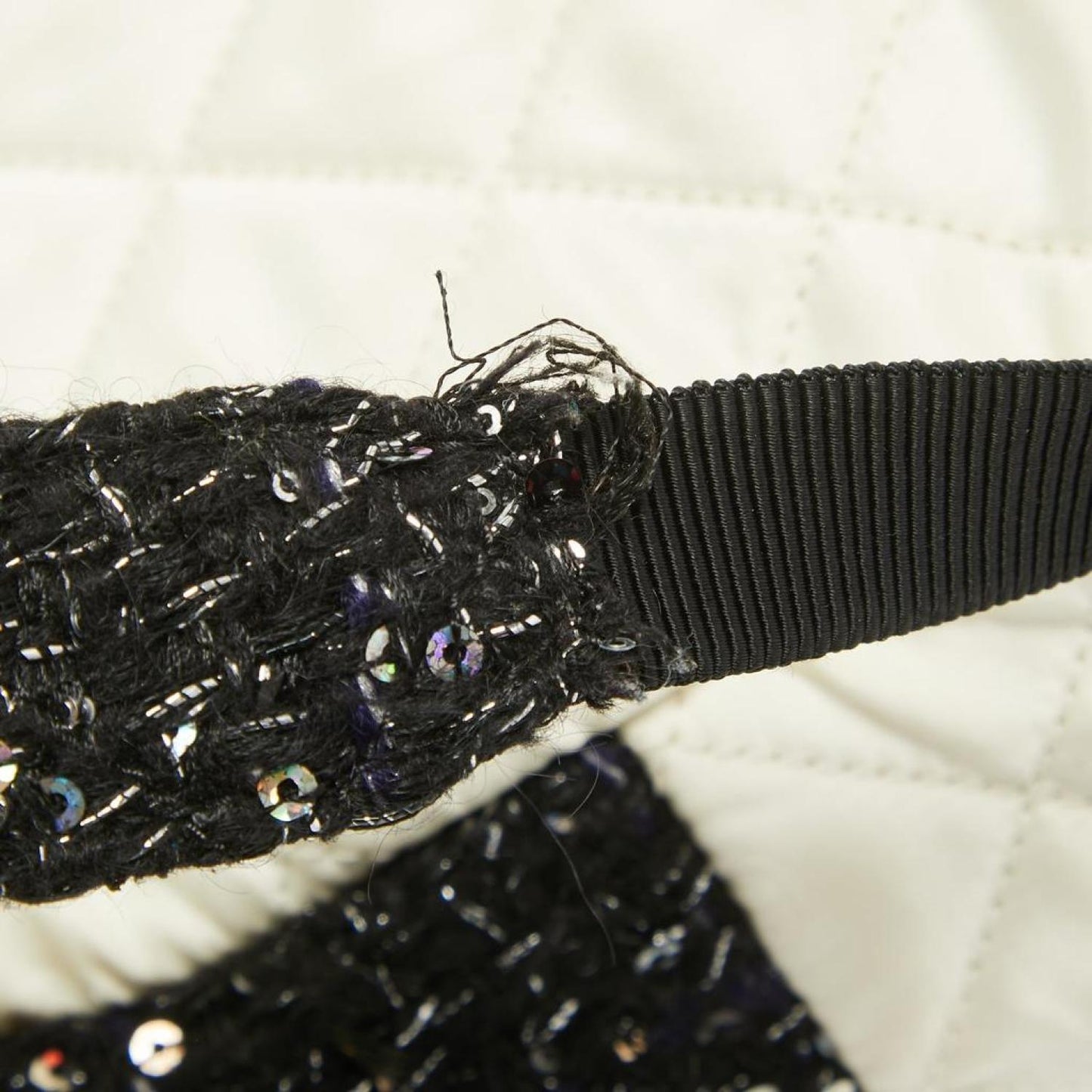 Chanel /offQuilted Satin And Tweed Sequins Mini Backpack
