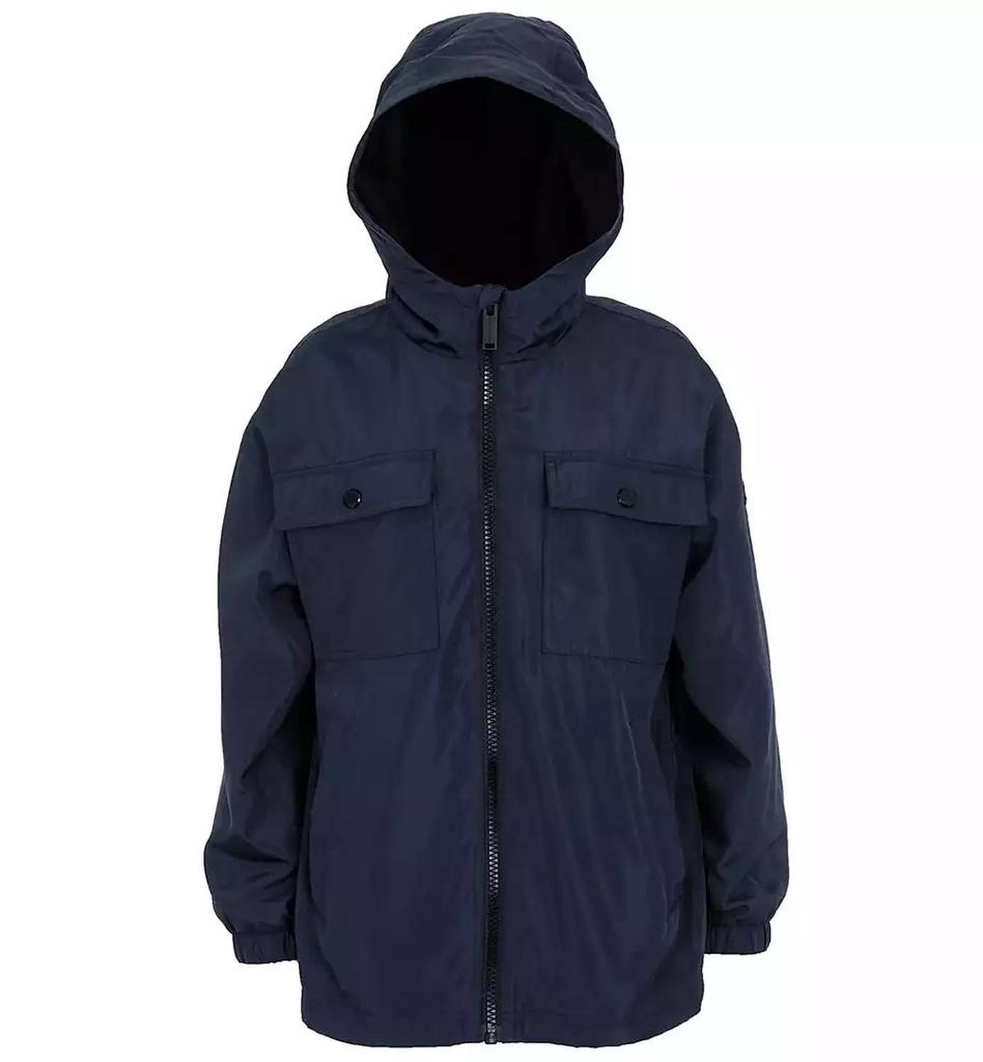 Big and Toddler Boys Fleece Lined Zipper Rain Jacket