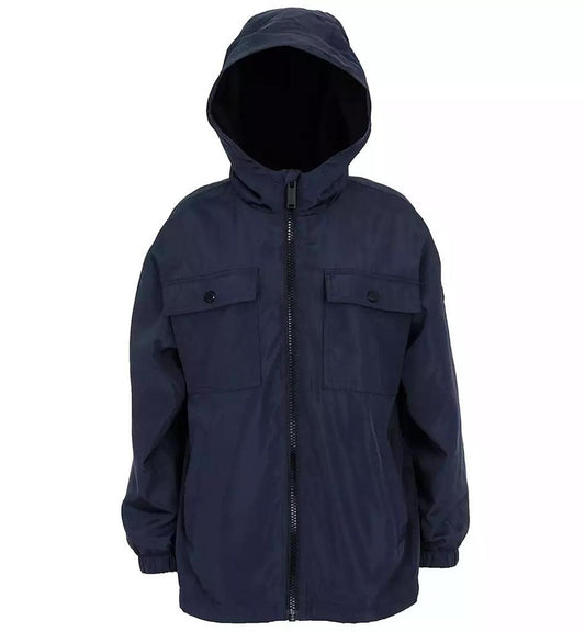 Big and Toddler Boys Fleece Lined Zipper Rain Jacket