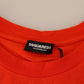 Dsquared² Orange Modal Short Sleeves Crewneck T-shirt