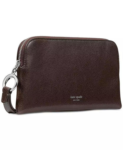 Halo Glazed Leather Wristlet